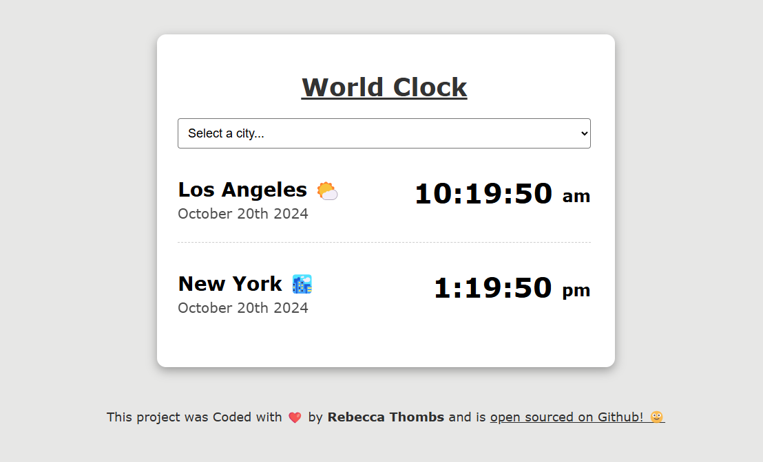 World Clock Project